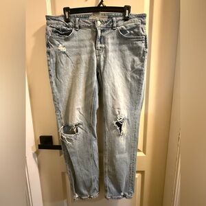 Denver Hayes Light Blue Boyfriend Ripped Jeans